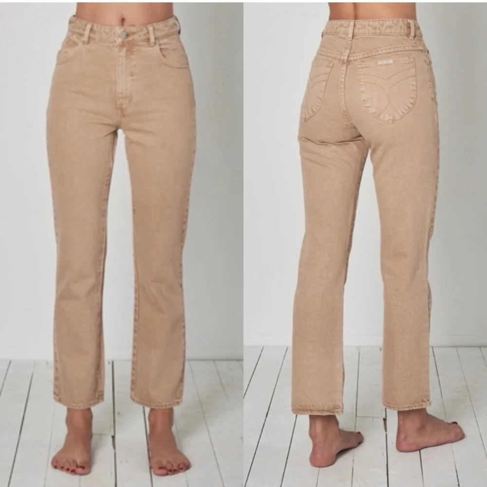 ROLLA’S High Rise Straight Sand Denim Jeans - Picture 2 of 7